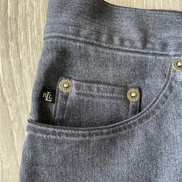 Vintage Lauren by Ralph Lauren Petite Size 6 Charcoal Straight Leg Office Pants - Picture 4 of 7